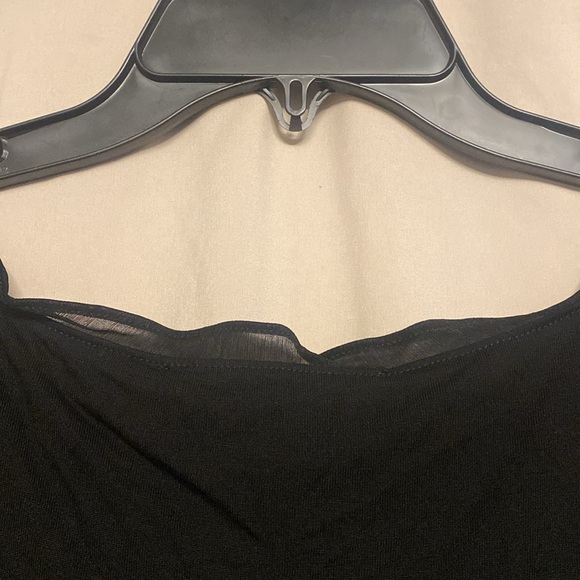 NWT French Connection Ft Ruffle Mix Jersey Mini Dress, Size 8 Color Black. - Picture 8 of 11